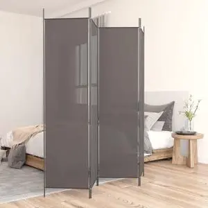 vidaXL 4-Panel Room Divider Anthracite 78.7"x86.6" Fabric vidaXL 4-Panel Room Divider Anthracite 78.7"x86.6" Fabric