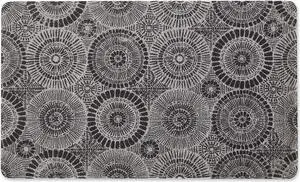 DII Black Kaleidoscope Tufted Mat 17.75x29.5 inches