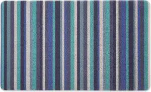 DII Blue Tonal Stripe Tufted Mat 17.75x29.5 inches
