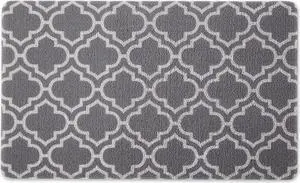 DII Gray Lattice Tufted Mat 17.75x29.5 inches