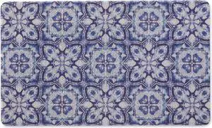 DII Blue Tile Tufted Mat 17.75x29.5 inches