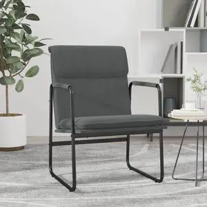 vidaXL Lounge Chair Dark Gray 21.7"x25.2"x31.5" Fabric