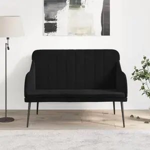 vidaXL Bench Black 43.3"x29.9"x31.5" Velvet vidaXL Bench Black 43.3"x29.9"x31.5" Velvet