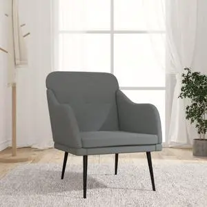 vidaXL Armchair Dark Gray 24.8"x29.9"x31.5" Fabric