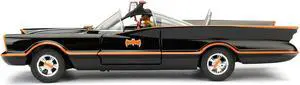Model Kit Classic Batmobile Black with Batman Diecast Figure "Batman" (1966-1968) TV Series "Build N' Collect" 1/24 Diecast Model Car by Jada