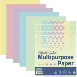 BAZIC 25 Ct. Pastel Color Multipurpose Paper / Box Qty - 24