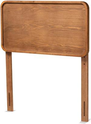 Baxton Studio Mailene Mid-Century Modern Walnut Brown Finished Wood Twin Size Headboard