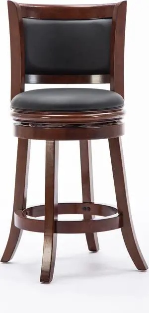 Boraam 49824 Augusta Counter Height Swivel Stool, 24-Inch, Cherry