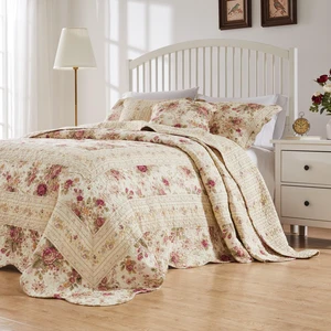 Antique Rose Bedspread Set 3-Piece King/Cal King Antique Rose Bedspread Set 3-Piece King/Cal King