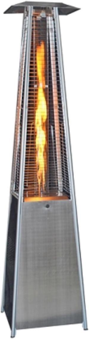 SUNHEAT International (SUNH0) Contemporary Square Design Portable Propane Patio Heater with Decorative Variable Flame, Stainless Steel