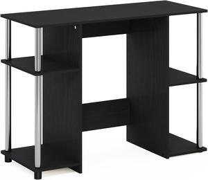 Furinno 15112 JAYA Compact Computer Study Desk  Americano  Stainless Steel Tubes