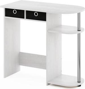 Furinno Go Green Home Laptop Notebook Computer Desk/Table  White Oak/Stainless Steel
