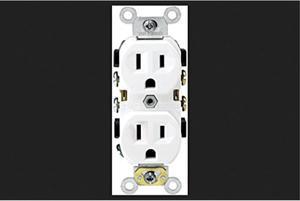 3201548 RECEPTACLE SIDE/BCK15AWH Leviton 15 amps 125 V Duplex White Outlet 5-15R (Pack of 1)