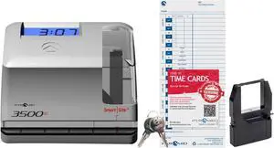 Pyramid Time Systems, 3500ss Time Clock & Document Stamp, includes Pyramid 3500ss Time Clock & Document Stamp, 25 Time Cards, 1 Ribbons & 2 Security Keys, Time Clocks
