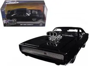 Dom's 1970 Dodge Charger R/T Black "Fast & Furious 7" (2015) Movie 1/24 Diecast Model Car by Jada