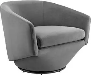 Series Performance Velvet Fabric Swivel Chair