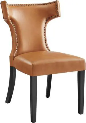Curve Vegan Leather Dining Chair