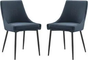 Viscount Upholstered Fabric Dining Chairs - Set of 2