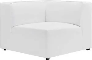 Mingle Vegan Leather Corner Chair White