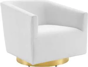 Twist Accent Lounge Performance Velvet Swivel Chair