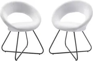 Nouvelle Upholstered Fabric Dining Chair Set of 2