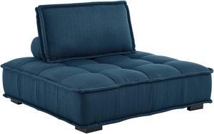 Saunter Tufted Fabric Armless Chair