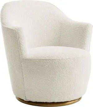 Nora Boucle Upholstered Swivel Chair