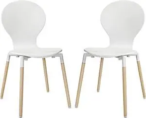 Path Dining Chair Set of 2 - White