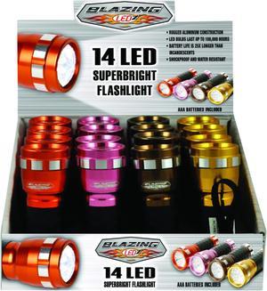 FLASHLIGHT COLORS 14 LED (Pack of 16)