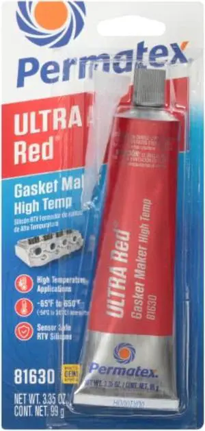 8068681 GASKET MAKER RED 3.35OZ Permatex Ultra Red Type-1 High Temperature Gasket Maker 3.35 oz (Pack of 1)