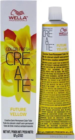 Color Fresh Create Semi-Permanent Color - Future Yellow by Wella for Unisex - 2 oz Hair Color Color Fresh Create Semi-Permanent Color - Future Yellow by Wella for Unisex - 2 oz Hair Color