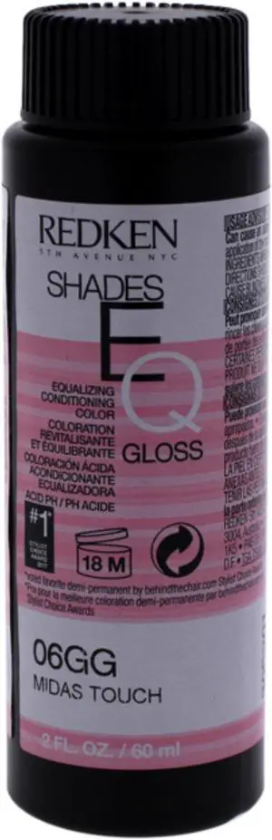 Shades EQ Color Gloss 06GG - Midas Touch by Redken for Unisex - 2 oz Hair Color Shades EQ Color Gloss 06GG - Midas Touch by Redken for Unisex - 2 oz Hair Color