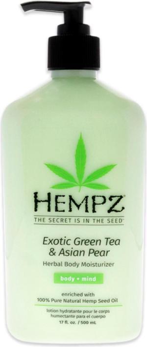 Exotic Green Tea and Asian Pear Herbal Body Moisturizer by Hempz for Unisex - 17 oz Moisturizer