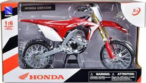 Honda CRF450R Dirt Bike Motorcycle Red and White 1/6 Diecast Model by New Ray