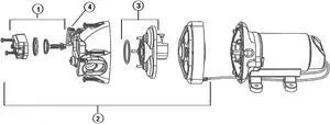 Flojet 02091-050 Automatic Triplex Diaphragm Series - Pressure Switch, 50 PSI