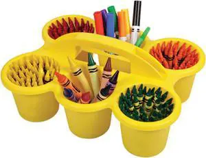 Deflecto 39509YEL Little Artist Antimicrobial Kids 6-Cup Caddy (Yellow)