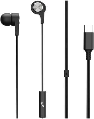 Maxell 199261 Sync Up Type-C Wired Earbuds with Microphone, Black