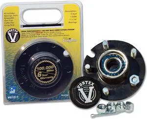 Tie Down Engineering 81017 High-Performance Vortex Hub Kit - 5-Stud with 1-1/16" Inner/Outer Bearings, E-Coat, 1350 lbs. Capacity