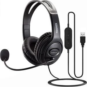 Computer Headset with Mic Noise Canceling for Laptop Teams Zoom Office Work Call Center Business Softphone