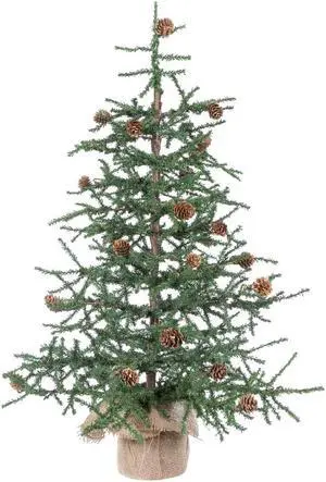 Vickerman 30" Carmel Pine w/Cones 684T Burlap Base - B803923