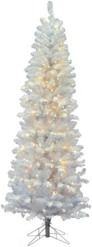 Vickerman 9.5' x 44" White Salem Pencil 600LED WmW - A103286LED