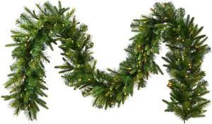 Vickerman 9' x 14" Cashmere Garland LED100WmWht - A118314LED Vickerman 9' x 14" Cashmere Garland LED100WmWht - A118314LED