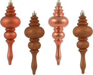 7" Coral Finial 4 Finish Asst 8/Bx