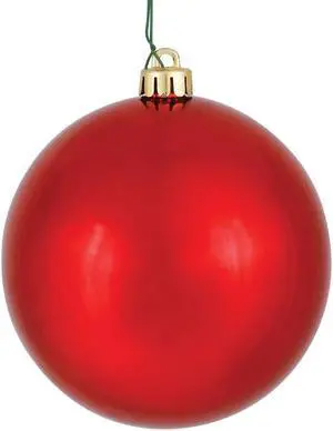 Vickerman 12" Red Shiny Ball UV Drilled Cap - N593003DSV