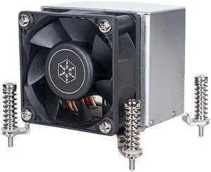 Silverstone Argon CPU Cooler, Copper heat pipes with aluminum fins, 6mm heat-pipe x 3, 60mm dual ball bearing PWM fan, spring screw for Intel LGA1700
