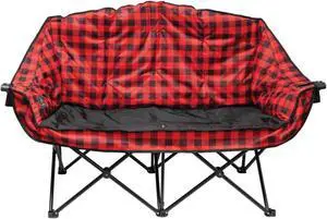KUMA KM-BBDC-RB Bear Buddy Double Chair - Red Plaid