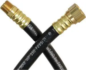 JR Products 07-31465 3/8" LP OEM Supply Hose - 48", 1/2" Female SAE Ends x 3/8" MPT