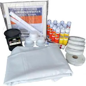 Heng's 9638TFKITW Deluxe Folded TPO Membrane Plus Installation Kit - 9'6" x 38', White