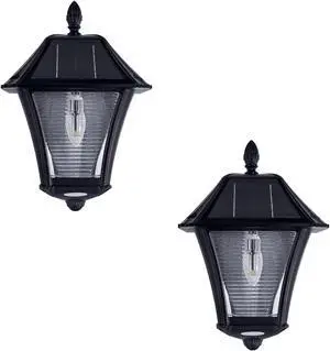 Baytown II Bulb Solar Sconce with GS Light Bulb - 2PK
