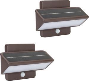 Architectural Solar Wall Accent Light w/Motion Sensor 2PK - Bronze